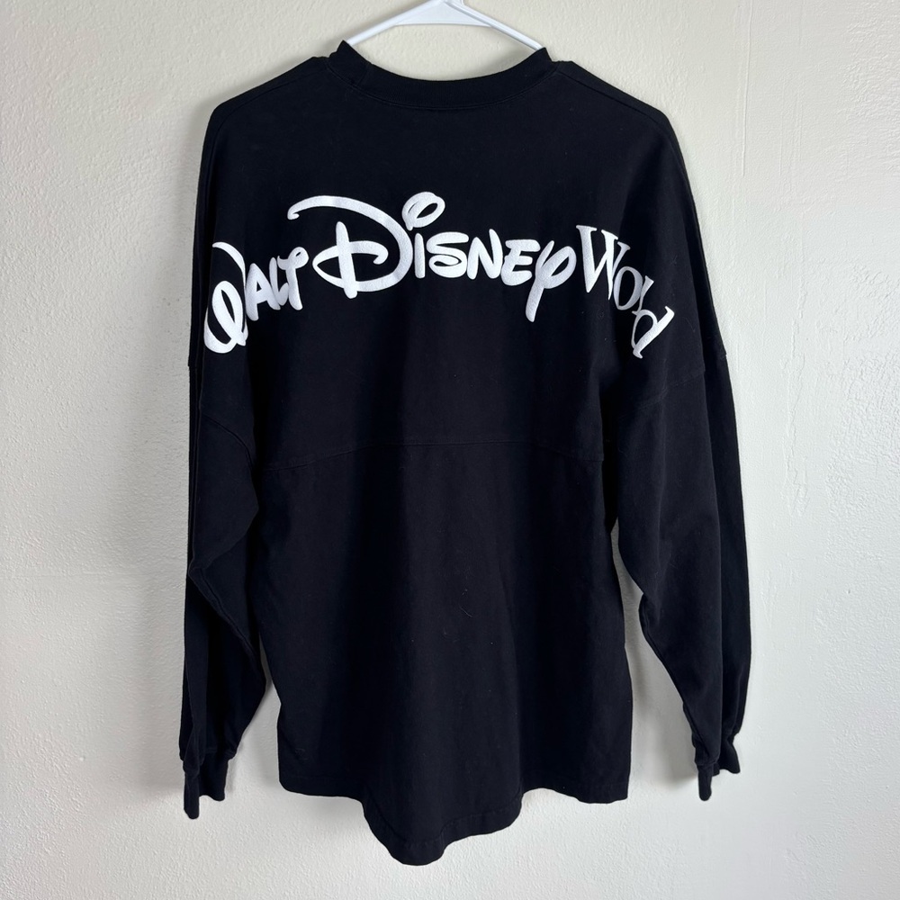 Walt Disney World Spirit Jersey Size Small Black White Mickey Mouse Long Sleeve - Picture 2 of 4